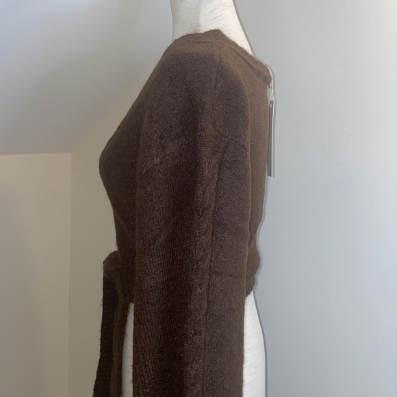 For Love and Lemons Amelia crop sweater brown size M NWT - Picture 9 of 11